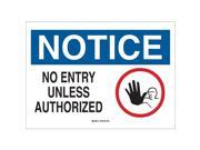 Brady Notice Sign 10 x 14In R BL and BK WHT 25902