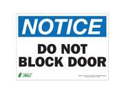 ZING 2131S Notice Sign 10 x 14In BL and BK WHT ENG