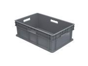 Straight Wall Container Storage And Organization System Grey Solid Side Solid Bot 4 Pack 23.75x 15.75x 8.25