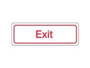 UNITED VISUAL PRODUCTS UVOS1001 Exit Sign 3 x 9In R WHT ACRYL Exit ENG