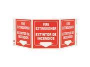 ZING 3053G Fire Extinguisher Sign 7 1 2 x 20In