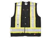 VIKING 6165FR XXL Safety Vest Black 2XL 29 1 2in L Class 1 G4478811