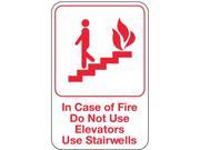 Fire Stairways Sign United Visual Products UVOS1051 9 Hx6 W
