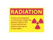 Zing Radiation Sign 10 in. W Surface Text 1933S