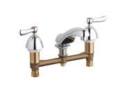 CHICAGO FAUCETS 404 VE66ABCP Lavatory Sink 3 Holes 0.5 gpm 9 3 4 in.W G4242589