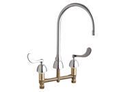 CHICAGO FAUCETS 786 GN8AE73ABCP Kitchen Faucet 1.0 gpm 8 in. L Spout G4242458