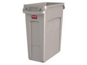 RUBBERMAID 1971259 Utility Container 16 gal Plastic Beige G4036545