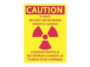 Zing Radiation Sign Plastic 10 in. H 1930
