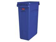RUBBERMAID 1956185 Utility Container 23 gal Plastic Blue G4036606