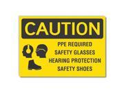Lyle Caution Sign Self Adhesive Vinyl 10 in H LCU3 0186 RD_14x10