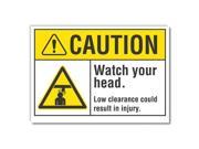 Lyle Caution Sign Self Adhesive Vinyl 5 in. H LCU3 0007 RD_7x5