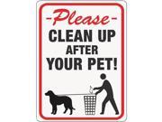 Hyko Prod. Clean Up After Pet Sign 20617 Pack of 10