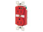 BRYANT BRY8200RTR Receptacle Red 15A Duplex Outlet 125VAC G4845340