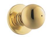 Weiser Lock Polished Brass Yukon Privacy Knob GAC331 Y3 MS 6LR1
