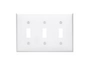 Leviton White 3 Toggle Wall Plate 80711W