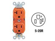 Leviton 20a Orange Grounded Outlet R51 05362 IGS