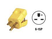 Leviton 021 15656 Grounding Plug 15A YEL NYLON CORD PLUG