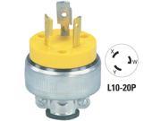 Cooper Wiring 2365 Yellow Locking Cord Plug 3 WIRE LOCKING PLUG