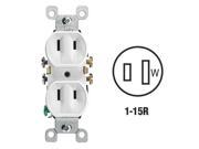 Leviton White Duplex Outlet 008 0023 00W Pack of 10