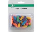 SIM Supply Inc. 40 Pack Erasers 10186 Pack of 12