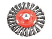 Wire Wheel Brush Twist Knot With 5 8 11 Threaded Arbor 6 X .012 Forney