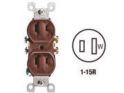 Leviton Brown Duplex Outlet 223CP Pack of 10