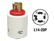 Leviton 71420LP Nylon Locking Cord Plug 20A LOCKING CORD PLUG
