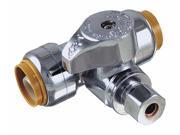 SHARKBITE 24987 Tee Stop Valve,Brass,1/2 in. x 1/4 in. G2100990 SHARKBITE 24987 Tee Stop Valve,Brass,1/2 in. x 1/4 in. G2100990