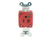 20A Heavy Use Hospital Grade Receptacle, Red; Tamper Resistant: No 20A Heavy Use Hospital Grade Receptacle, Red; Tamper Resistant: No