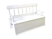 Simply Classic White Bench Seat with Storage