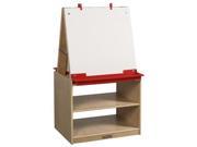 2 Station Art Easel with Storage Birch