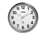 Lorell Brushed Nickel plated Atomic Wall Clock Digital Atomic