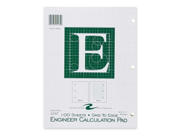 Roaring Spring 95582 Engineering Pad 100 Sheets Letter 8.50 x 11 1Each Green Paper