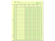 Rediform 45604 National Side Punched Analysis Pad 50 Sheet s Gummed 11 x 8.50 Sheet Size Green