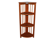 4 tier corner folding bookcase Honey Oak