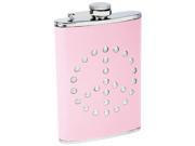 Maxam 8oz Stainless Steel Flask with Studded Peace Sign Wrap