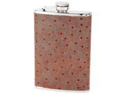 Maxam 8oz Stainless Steel Flask with Faux Ostrich Leather Wrap