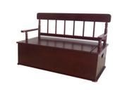 Simply Classic Cherry Finish Bench Seat with Storage