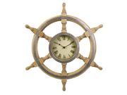 Wood Ship Wheel Clock