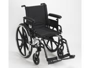 Drive Medical Viper Plus GT Wheelchair with Flip Back Adjustable Arms with Various Front Rigging pla418fbfaarad sf
