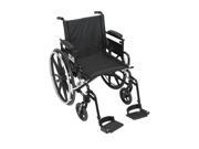 Viper Plus GT Wheelchair with Flip Back Adjustable Height Arms with Various Front Rigging