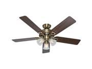 53115 52 in. Sontera Antique Brass Ceiling Fan with Light with Handheld Remote