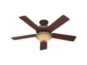 53134 52 in. Aventine Cocoa with Spanish Gold Accents Ceiling Fan with Light