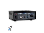 Bluetooth Mini Blue Series Stereo Power Amplifier 2 x 25 Watt USB Charge Port RCA and AUX 3.5mm Input Connector Jacks