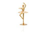 Matashi CT3059 24K Gold Plated Ballerina with Arm up Made with Genuine Matashi Crystals