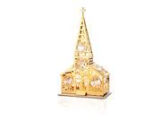 Matashi CT0207 24K Gold Plated Church Ornament Made with Genuine Matashi Crystals