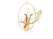 New Matashi CTH1255 24K Gold Plated Eagle Ornament in a Hoop Made with Genuine Matashi Crystals