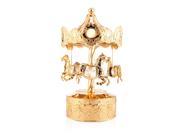 New Matashi CTMGC3800 24K Gold Plated Carousel Horse Music Box Made with Genuine Matashi Crystals