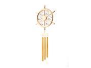 New Matashi CTW0187 24K Gold Plated Captains Wheel Wind Chime Made with Genuine Matashi Crystals