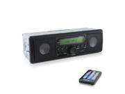 In Dash Stereo Radio Headunit Receiver Built in Speakers MP3 SD USB Aux 3.5mm Input AM FM Radio Single DIN